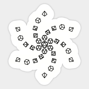 Spiral Polyhedral Dice Sticker